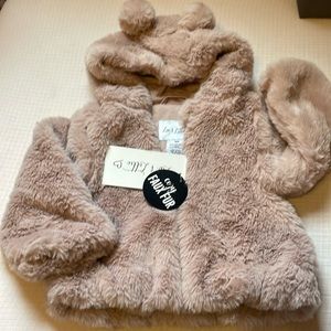 Liv & Lottie faux fur baby girl 18m NWT